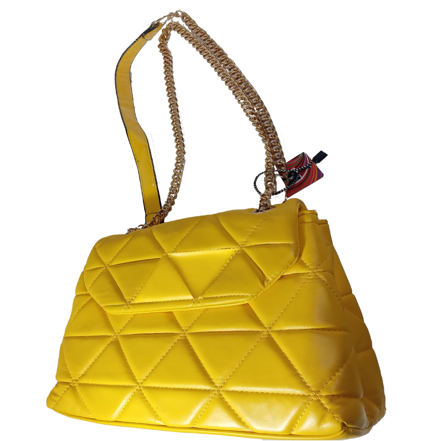 Elegant Hand Bag for Women &  Girls With Gold Chain- Yellow