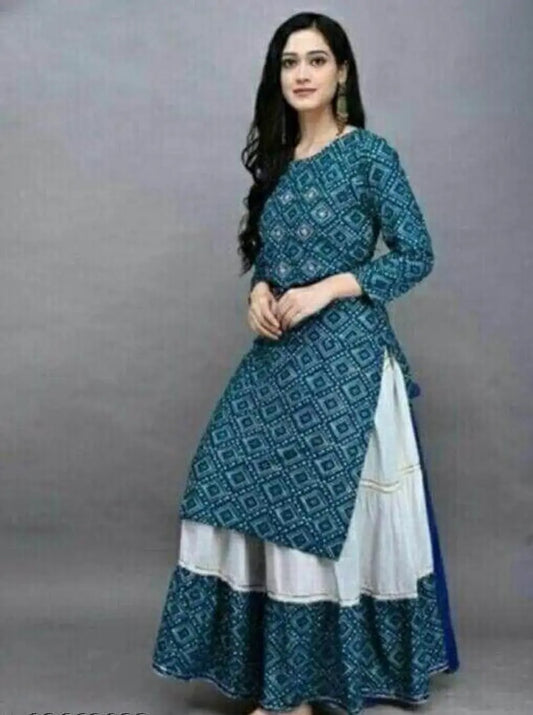 Women Bandhani Kurta Set