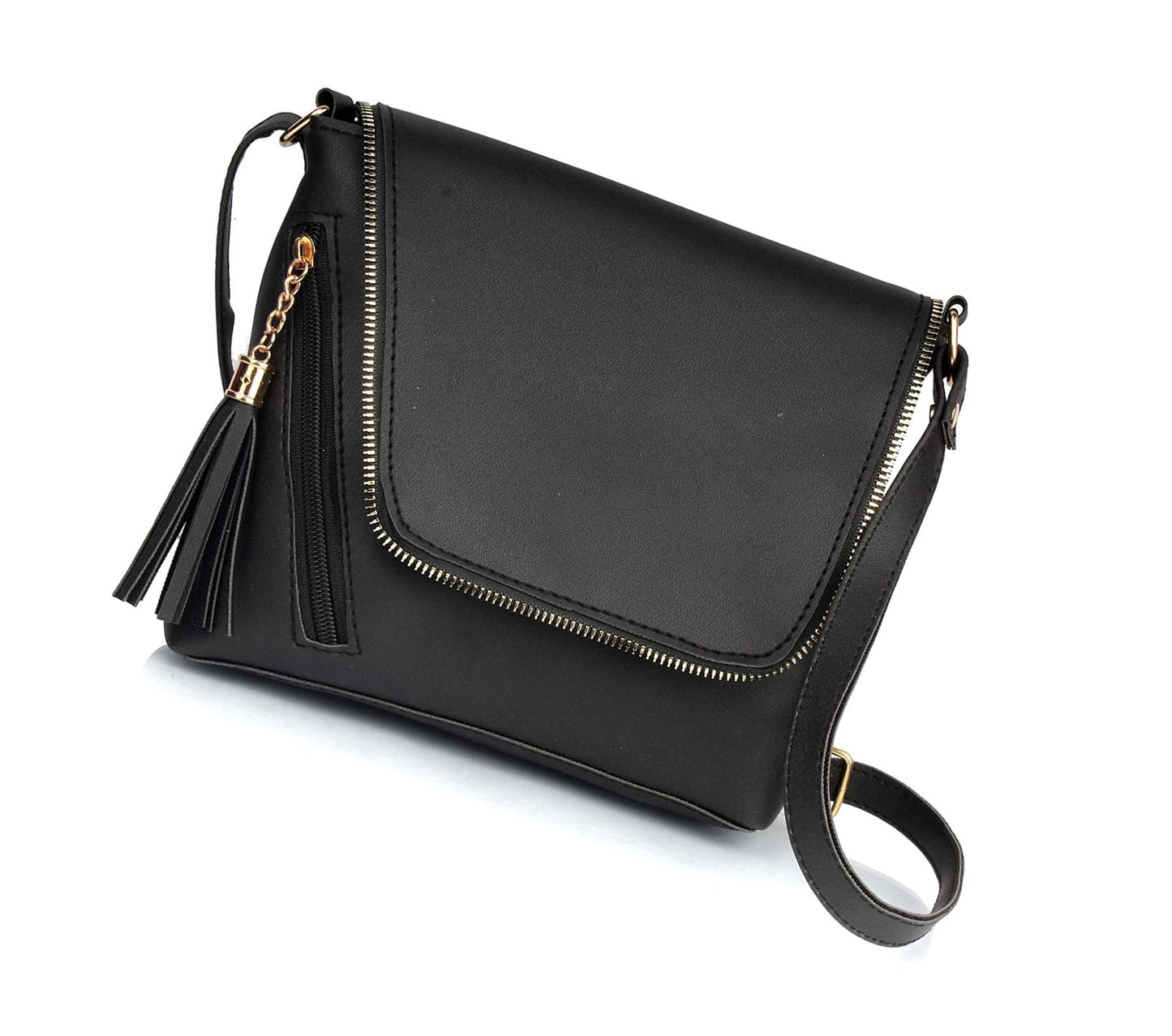 Black Cross Body Sling Bag For Ladies