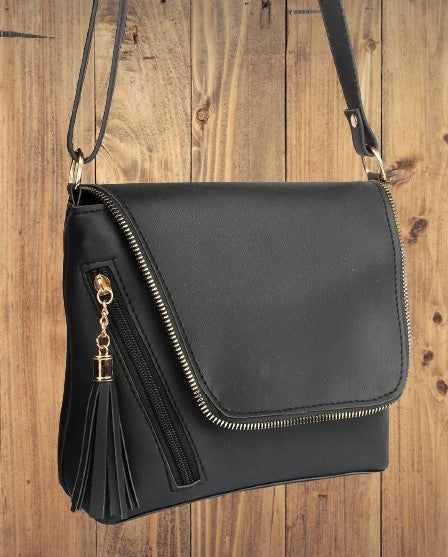 Black Cross Body Sling Bag For Ladies