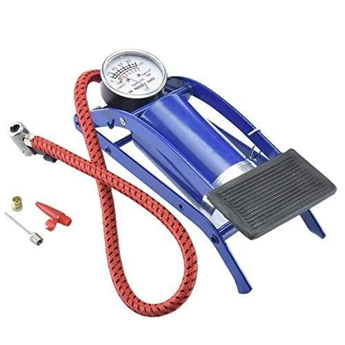 Portable Foot Air Pump Compressor for Car Bike Cycle (Single Cylinder - Horizontal)