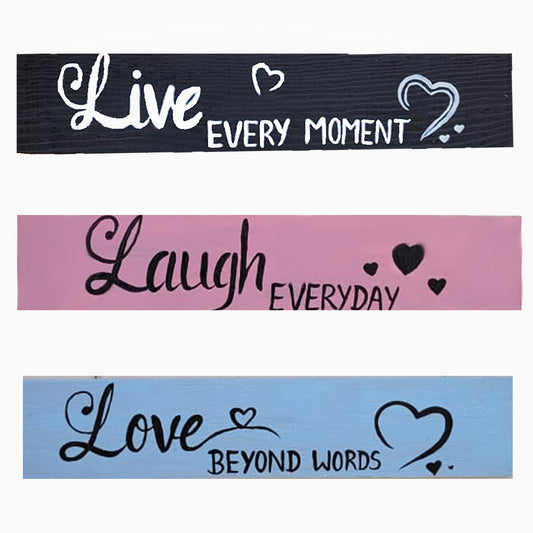 Hand Made Wall Decoration  Live-Love-Laugh Wall Hanging for Living Room or Bedroom made of MDF